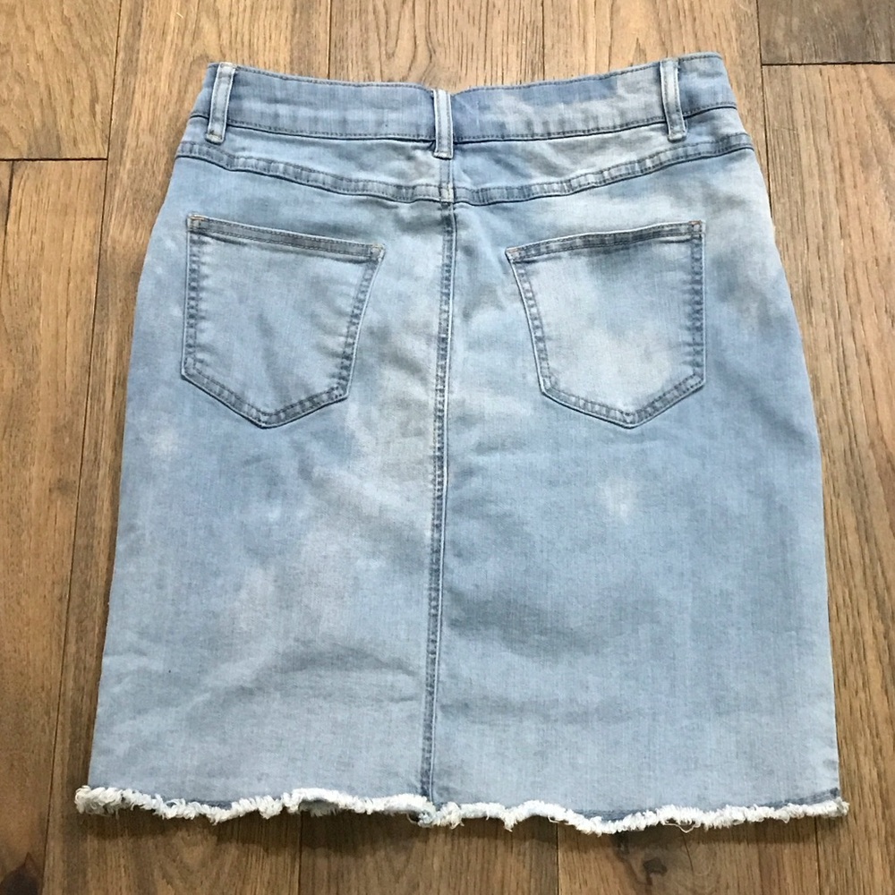 CHARLIE B Light Blue Denim Pencil Skirt - Picture 3 of 4